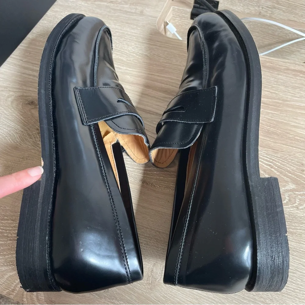 Express Black Leather Penny Loafers Men’s Size 11 Office Career Party Wedding